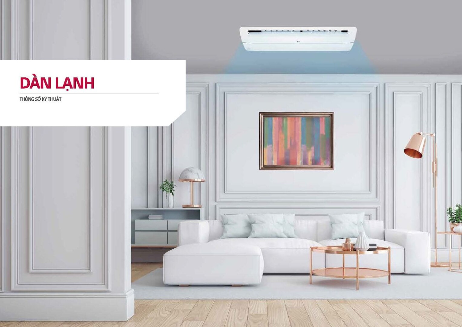 Dàn lạnh âm trần LG AMNW09GTUA0 2 chiều sở hữu thiết kế tối giản, nhỏ gọn và thanh mảnh