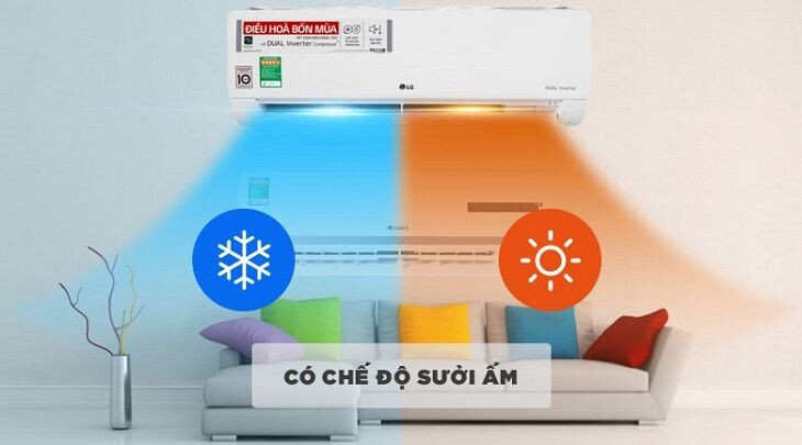 Vừa làm lạnh và sưởi ấm cho toàn bộ căn phòng hiệu quả