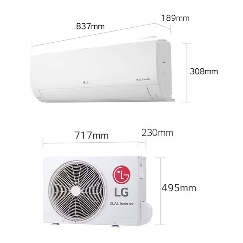 kích thước điều hòa LG B10END1