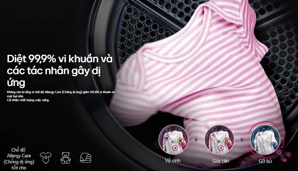 Chế độ Alley Care có khả năng diệt đến 99,9% các loại vi khuẩn