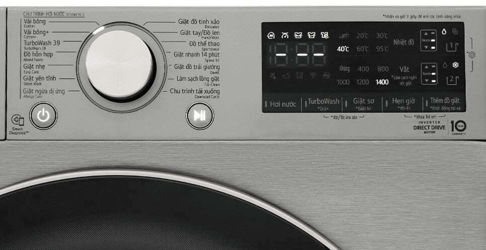 Bảng điều khiển sử dụng nút chọn dạng xoay dễ dàng, cùng chiếc màn hình hiển thị to, rõ ràng