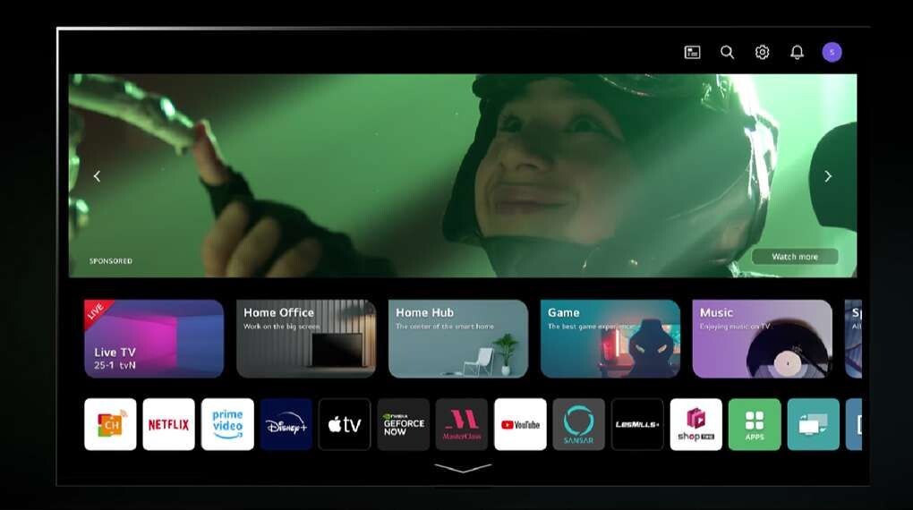 Hệ điều hành sử dụng cho tivi và webOS 23 có thiết kế trực quan