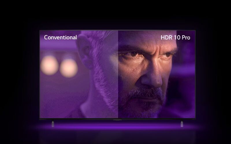 HDR10 Pro sử dụng dải động cao tự động để cải thiện độ tương phản, rõ nét hơn trong từng khung hình
