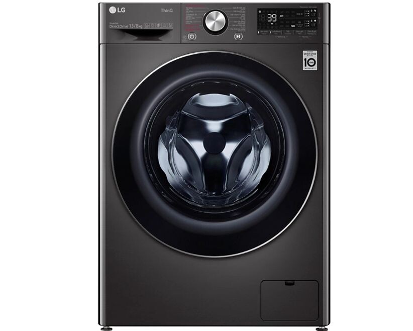 LG FV1412H3BA sở hữu tone màu đen huyền bí đầy sang trọng