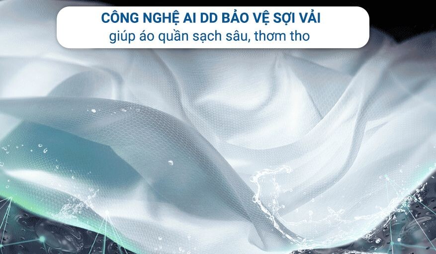 Công nghệ giặt AI DD đã được trang bị cho chiếc máy giặt LG FV1412H3BA