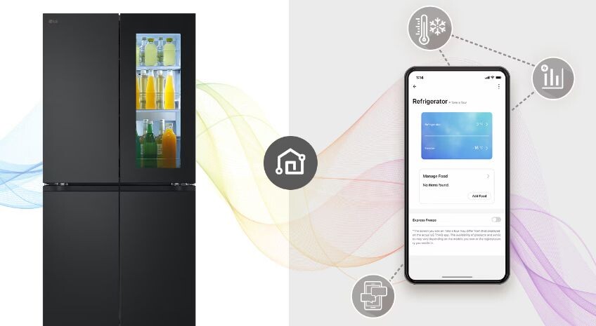 LG LFB53BLMI có thể kết nối với điện thoại dễ dàng hơn thông qua LG ThinQ