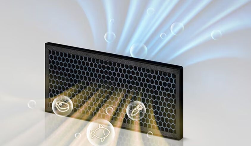 Bộ lọc mùi Deodorizer mang đến không gian tủ sạch sẽ, trong lành