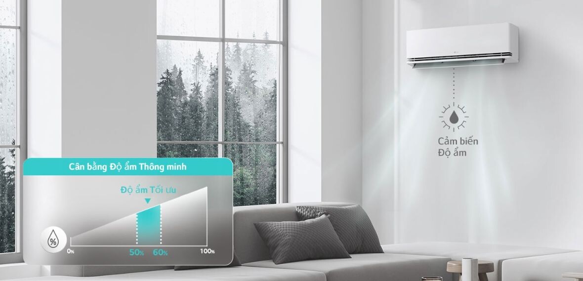 Độ ẩm sẽ được cân bằng ở mức lý tưởng không quá ẩm cũng không quá khô