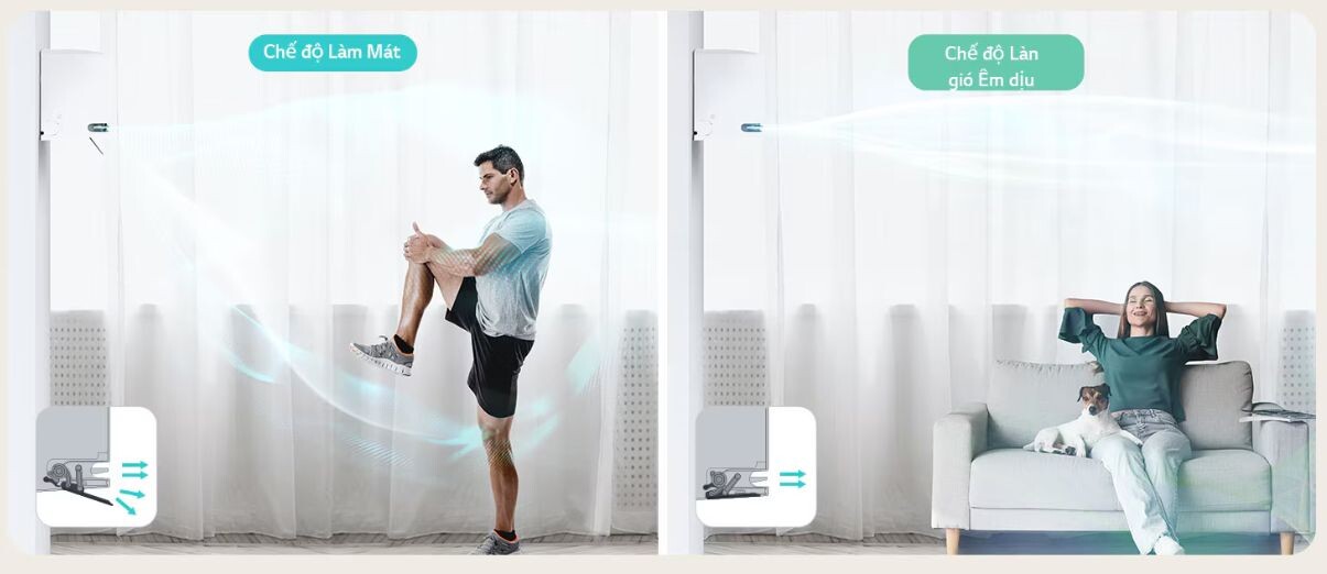 Chế độ Soft Air đem đến cho căn phòng làn gió mát lạnh nhẹ nhàng, dễ chịu