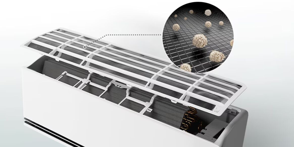 Màng lọc bụi thô được trang bị ở tuyến đầu, để lọc các hạt bụi lớn phía ngoài cùng