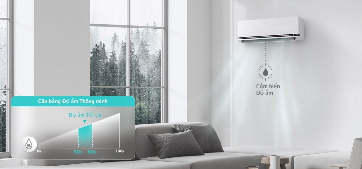 Trang bị chức năng cân bằng độ ẩm thông minh giúp theo dõi độ ẩm phù hợp