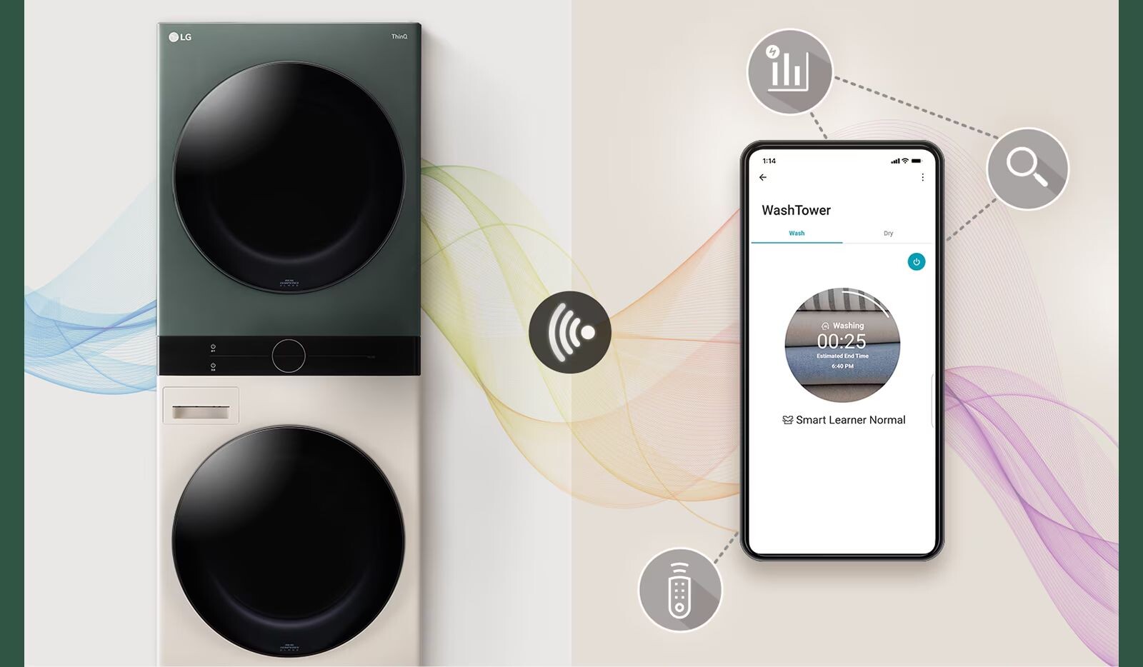 Với ứng dụng LG ThinQ, người dùng có thể dễ dàng thiết lập và điều khiển từ xa