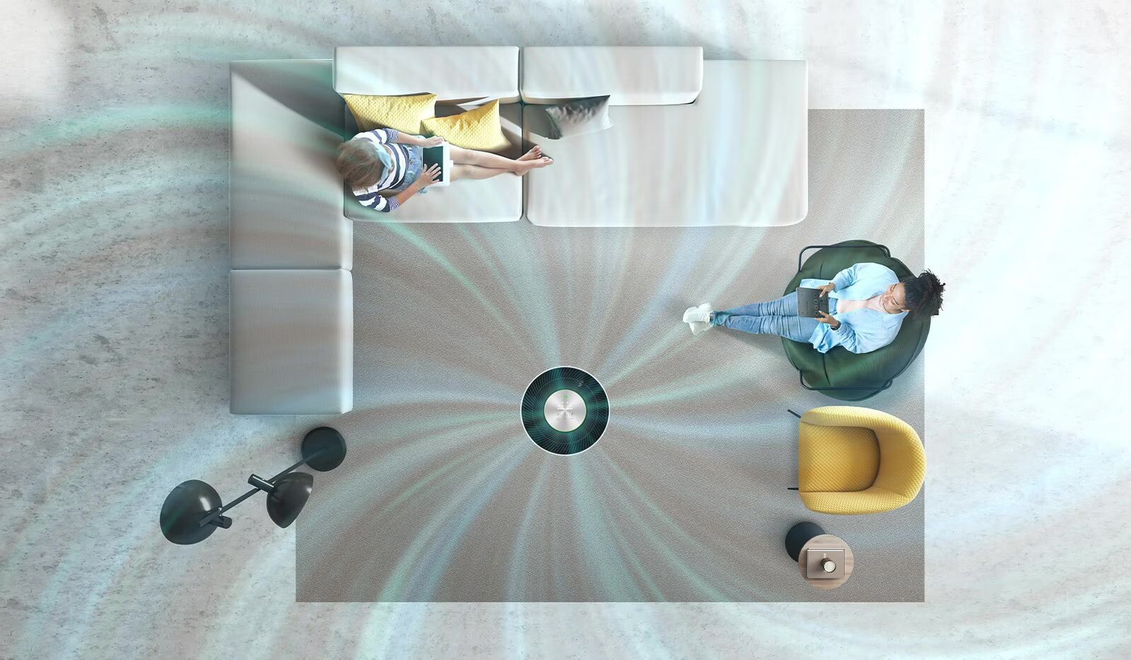 Thanh lọc không khí xung quanh 360 độ