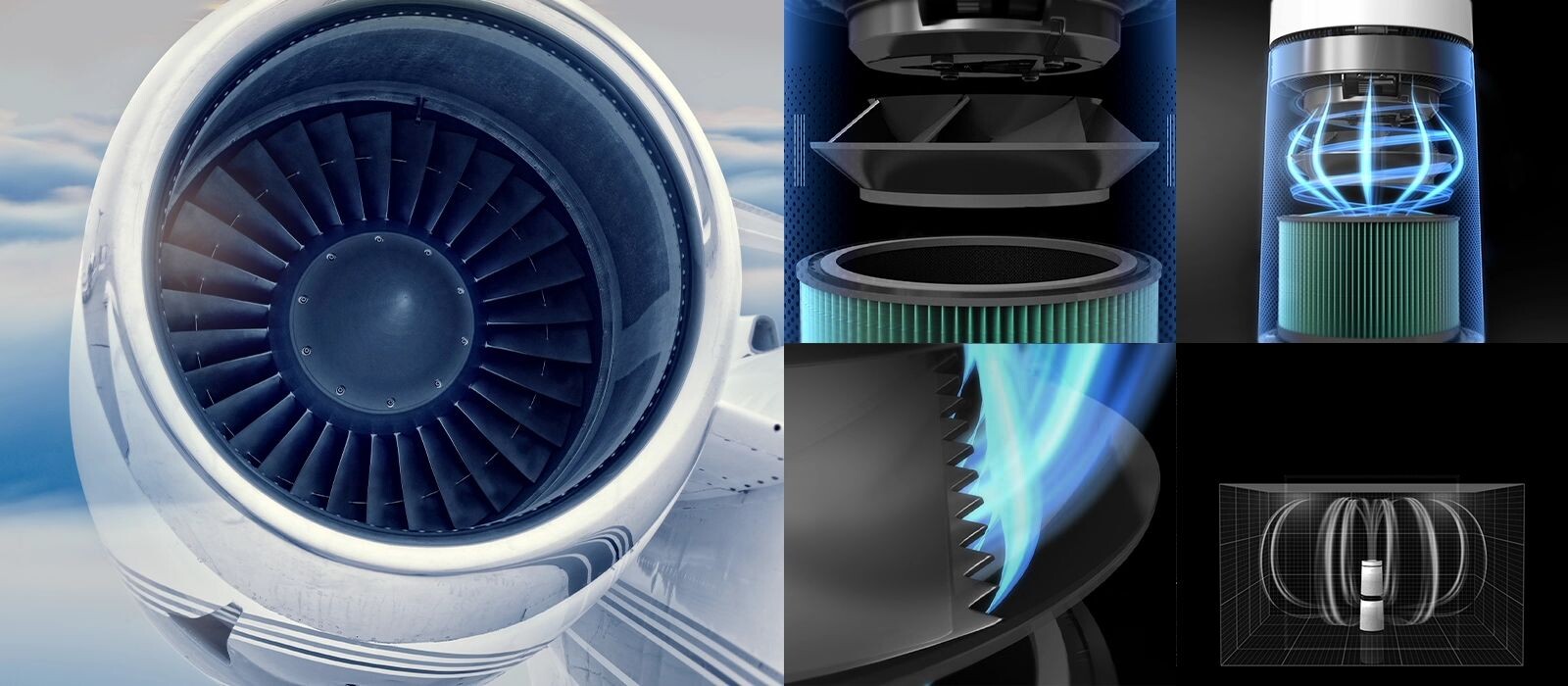 Cánh quạt được thiết kế hình răng cưa để giảm lực cản không khí