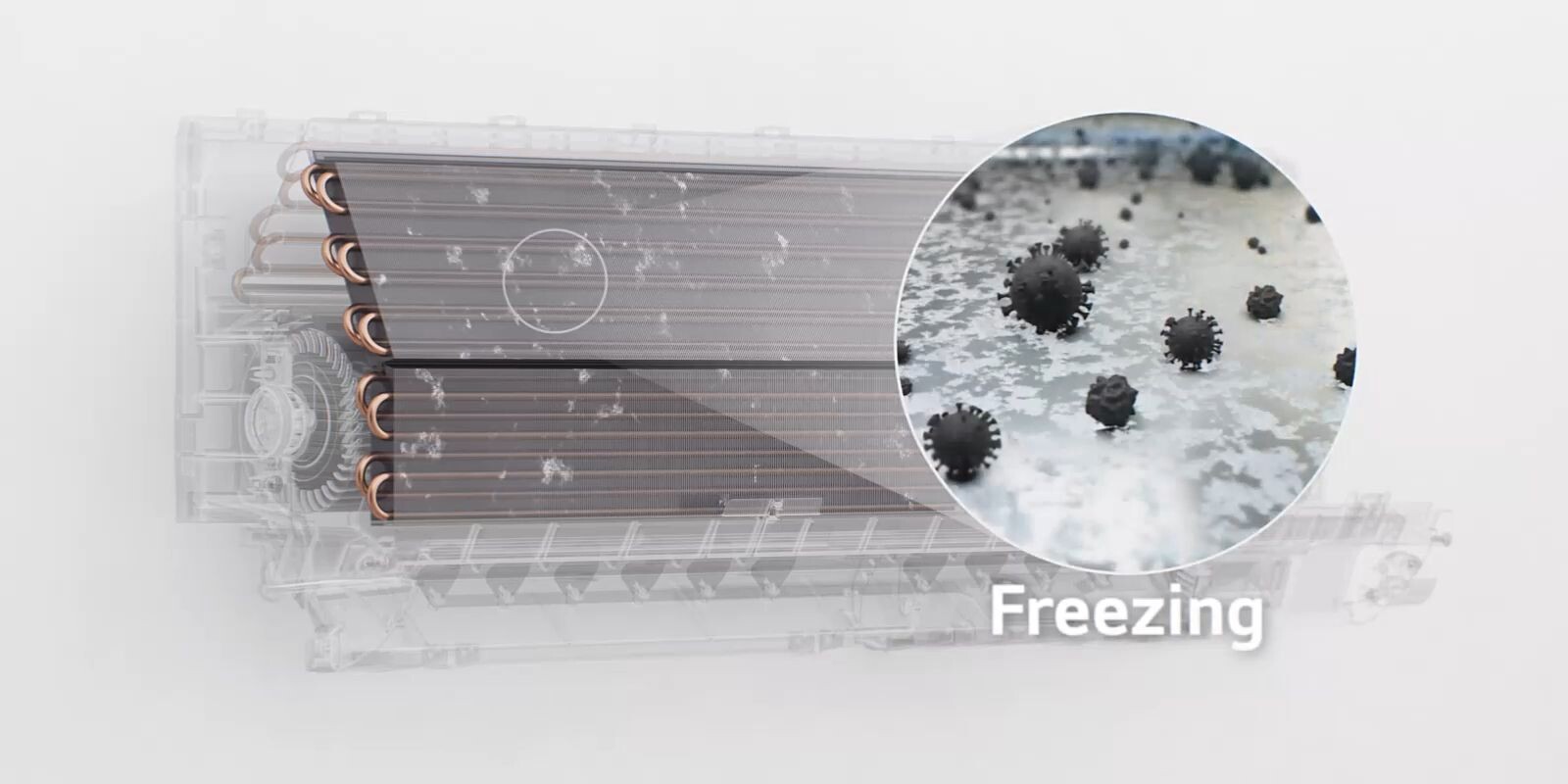 Freeze Cleaning được trang bị trên điều hòa LG sẽ duy trì được sự sạch sẽ phía bên trong điều hòa