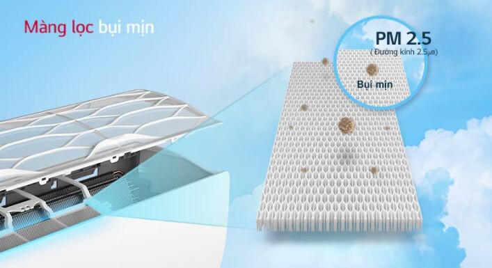 Màng lọc sơ cấp bắt giữ các hạt bụi kích thước lớn