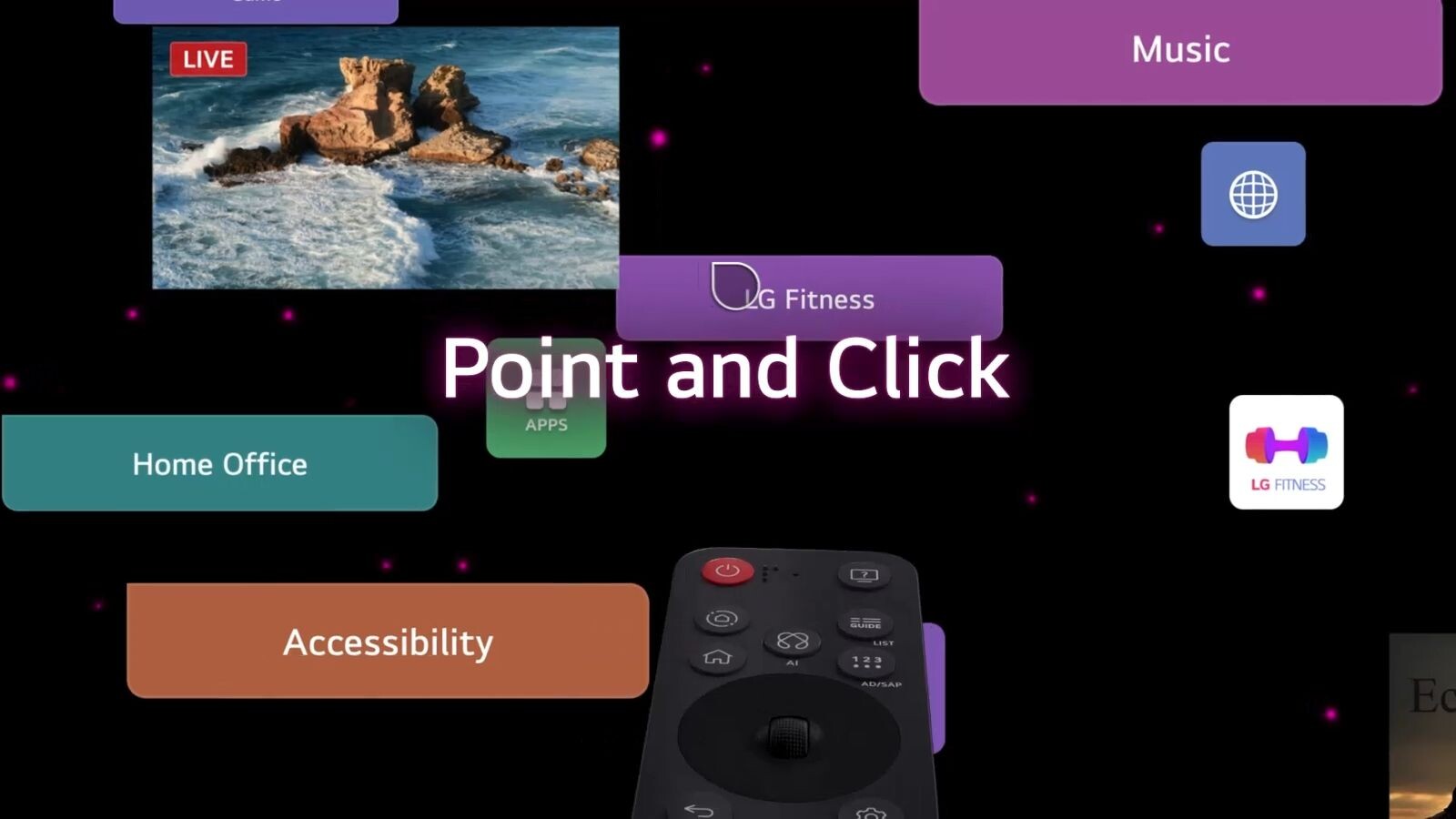 AI Magic và nút bấm AI chuyên biệt, giúp bạn có thể sử dụng các chức năng trên tivi dễ dàng