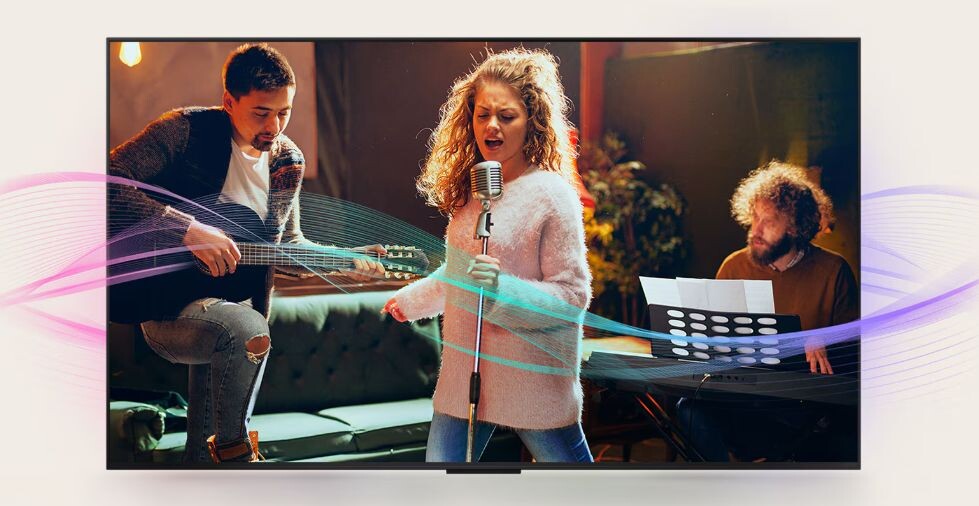 Công nghệ AI Clear Sound giúp hiệu chỉnh âm thanh được chính xác và rõ nét