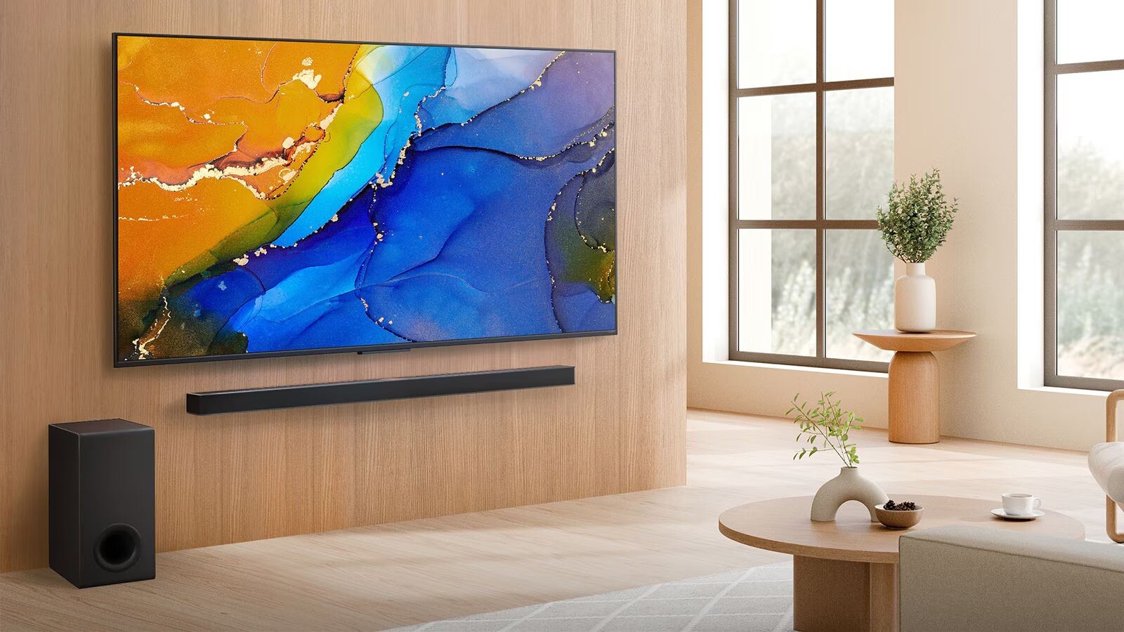 Viền tivi được thiết kế siêu mỏng, cực kỳ tinh tế, đem đến sự đẳng cấp cho không gian