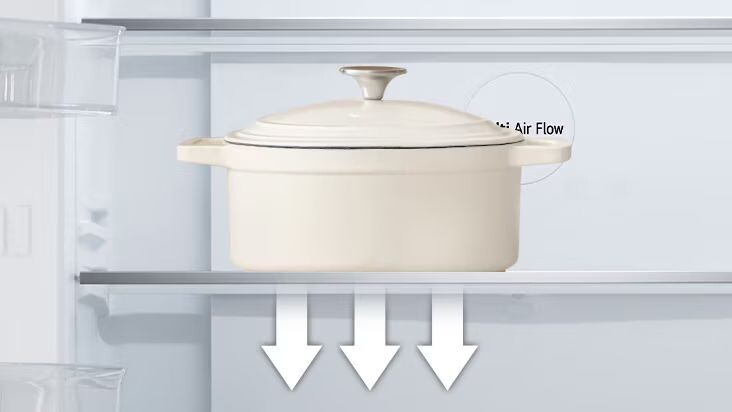 Tủ lạnh sử dụng khay kính làm bằng chất liệu cường lực