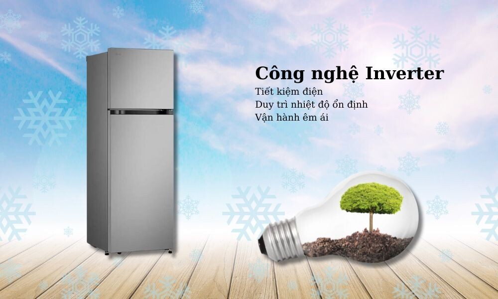 Công nghệ Inverter có trên chiếc tủ lạnh này cũng đem đến khả năng vận hành bền bỉ