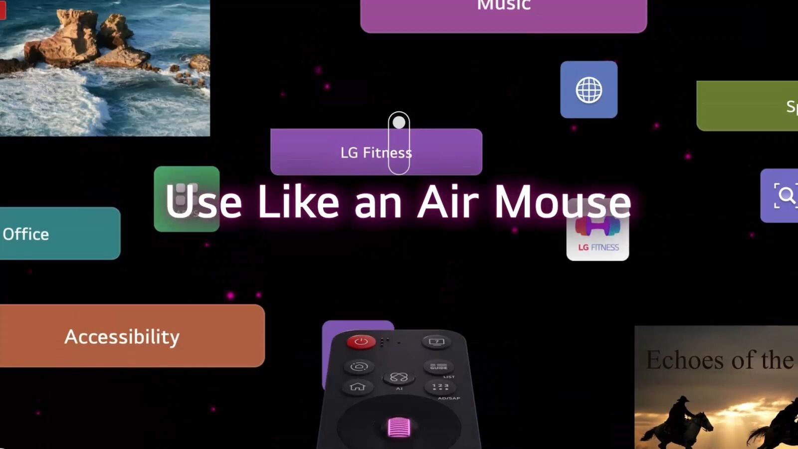 AI Magic Remote cùng nút AI chuyên biệt được tích hợp trên điều khiển