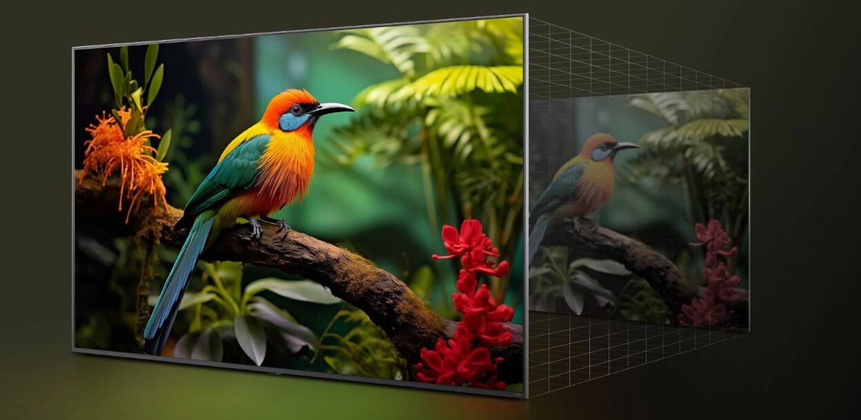 Công nghệ 4K Super Upscaling mang đến hình ảnh sắc nét, rõ ràng 