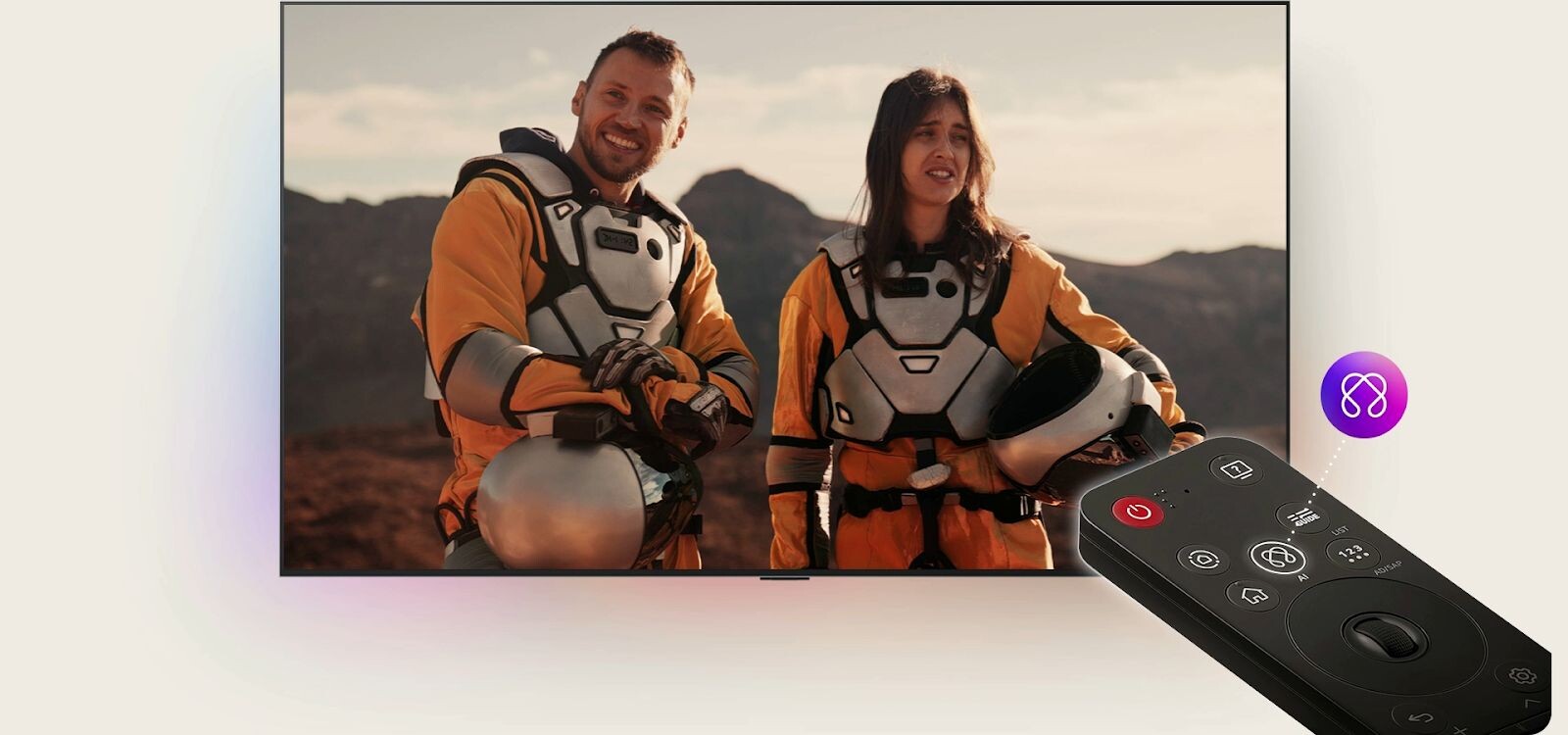 AI Magic Remote và nút AI chuyên biệt sẽ giúp bạn thao tác nhanh chóng