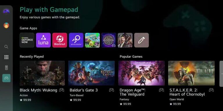 aming Portal sẽ biến tivi của bạn trở thanh trung tâm trò chơi