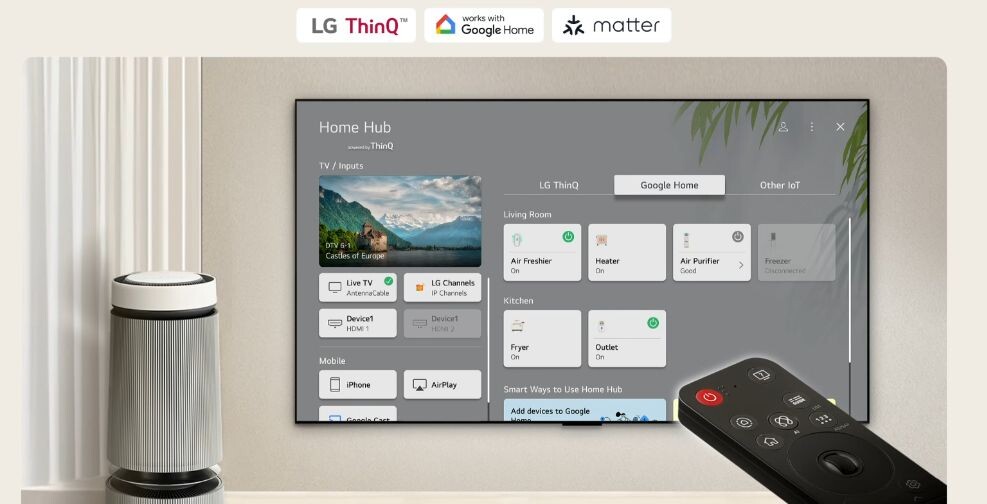 Ứng dụng Home Hub sẽ hỗ trợ bạn quản lý đồng bộ các thiết bị LG trong nhà 