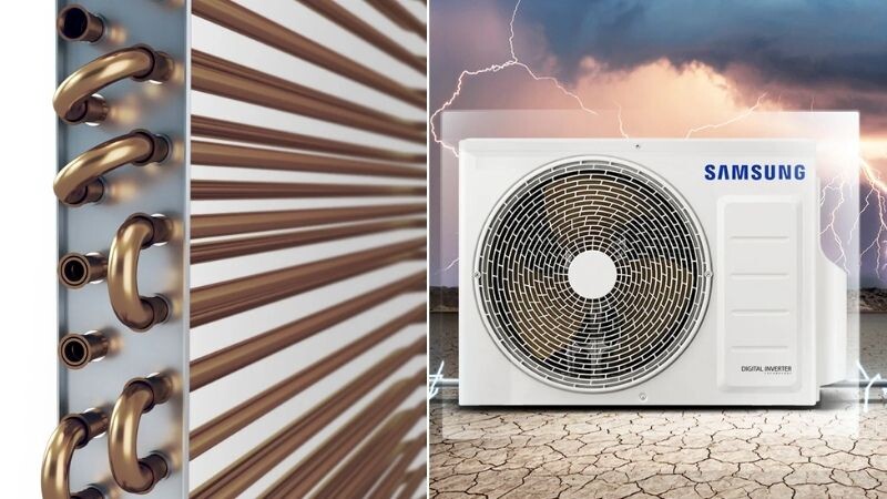 Dàn nóng của dòng điều hòa này cũng được trang bị những công nghệ hiện đại
