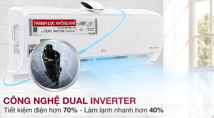 Khả năng làm lạnh tuyệt vời cùng với công nghệ Dual Inverter