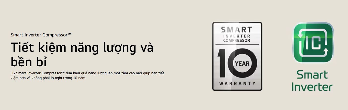 Động cơ Smart Inverter Compressor™ vận hành bền bỉ 