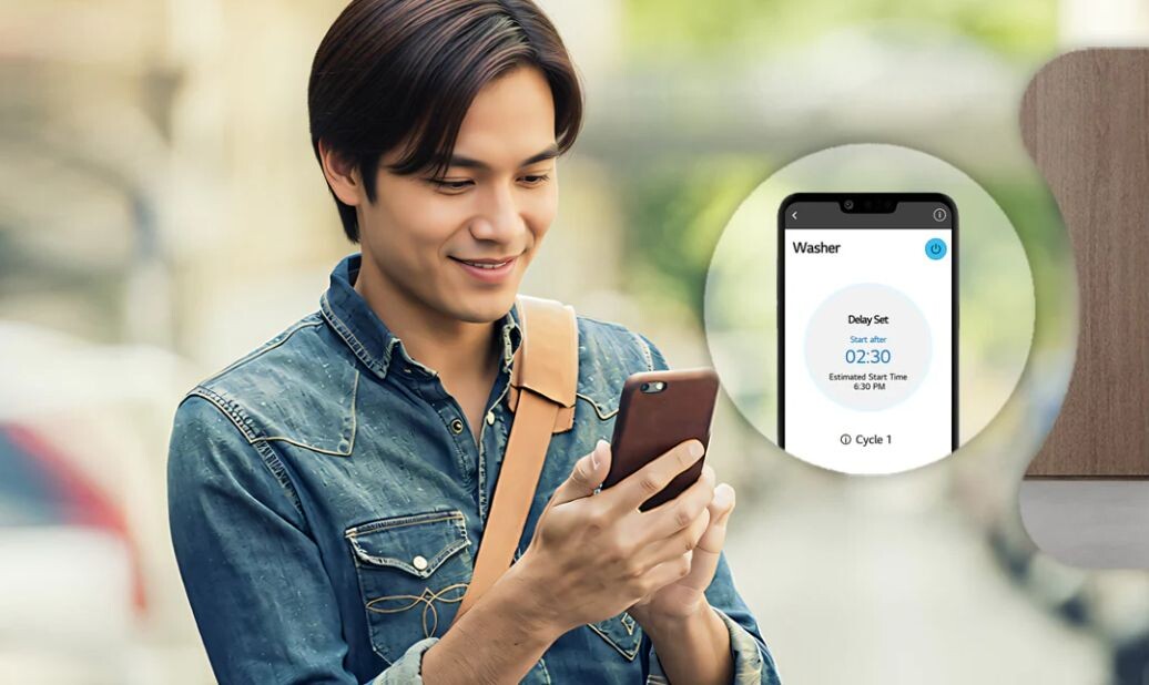Ứng dụng LG ThinQ giúp người dùng theo dõi và điều khiển máy giặt