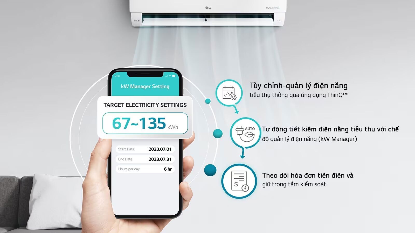 Chế độ kW Manager