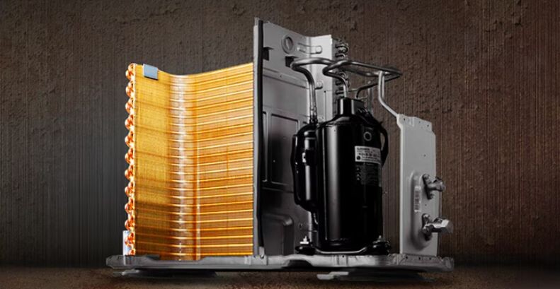 Dàn tản nhiệt được phủ lớp Gold Fin bền bỉ