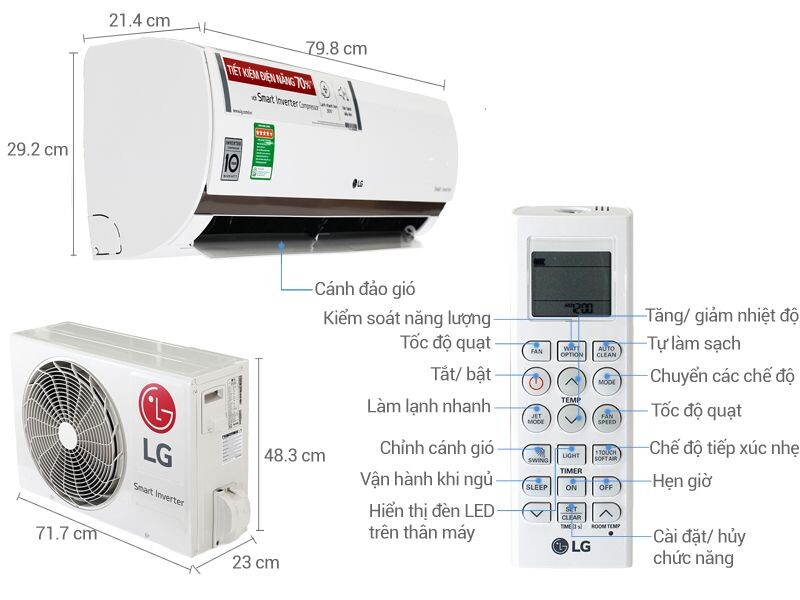 Hướng dẫn sử dụng điều khiển điều hòa LG