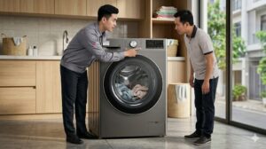 Kỹ thuật viên shoplg.vn giải thích công nghệ inverter cho khách hàng