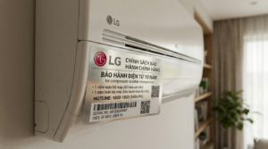 Kiểm tra tem bảo hành LG chính hãng Việt Nam trên dàn lạnh khi mua điều hoà