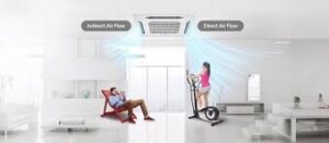 Điều hoà LG âm trần Cassette lắp đặt trên trần phòng khách thương mại