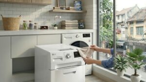 Máy giặt LG mini 3.5kg TwinWash nhỏ gọn màu trắng cho phòng trọ