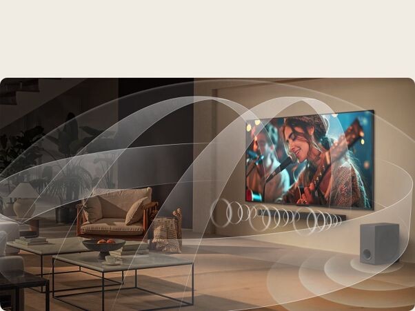 TV LG và Soundbar hoạt động đồng bộ thông qua WOW Orchestra
