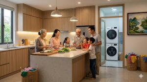 Bảng tư vấn chọn dung tích máy giặt LG phù hợp số người trong gia đình