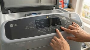 Hướng dẫn mở khóa trẻ em trên bảng điều khiển máy giặt LG cửa ngang