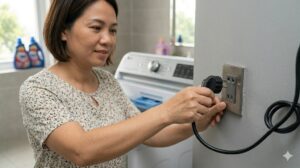 Cách reset máy giặt LG tại nhà bằng cách rút phích điện