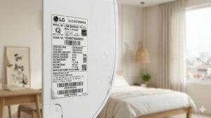 Tem nhãn xuất xứ Made in Vietnam trên điều hoà LG