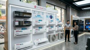 Bảng giá điều hoà LG DualCool trưng bày tại showroom