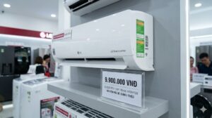 Thẻ giá điều hoà LG 1HP tại showroom