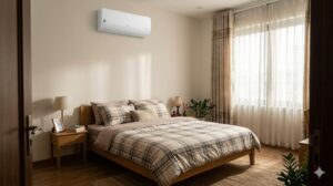 Điều hoà LG DualCool 12000 BTU 1.5HP trắng trong phòng ngủ Việt Nam