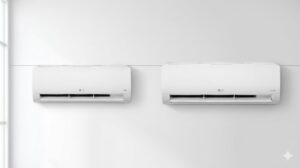 So sánh điều hoà LG 1HP và 1.5HP đặt cạnh nhau